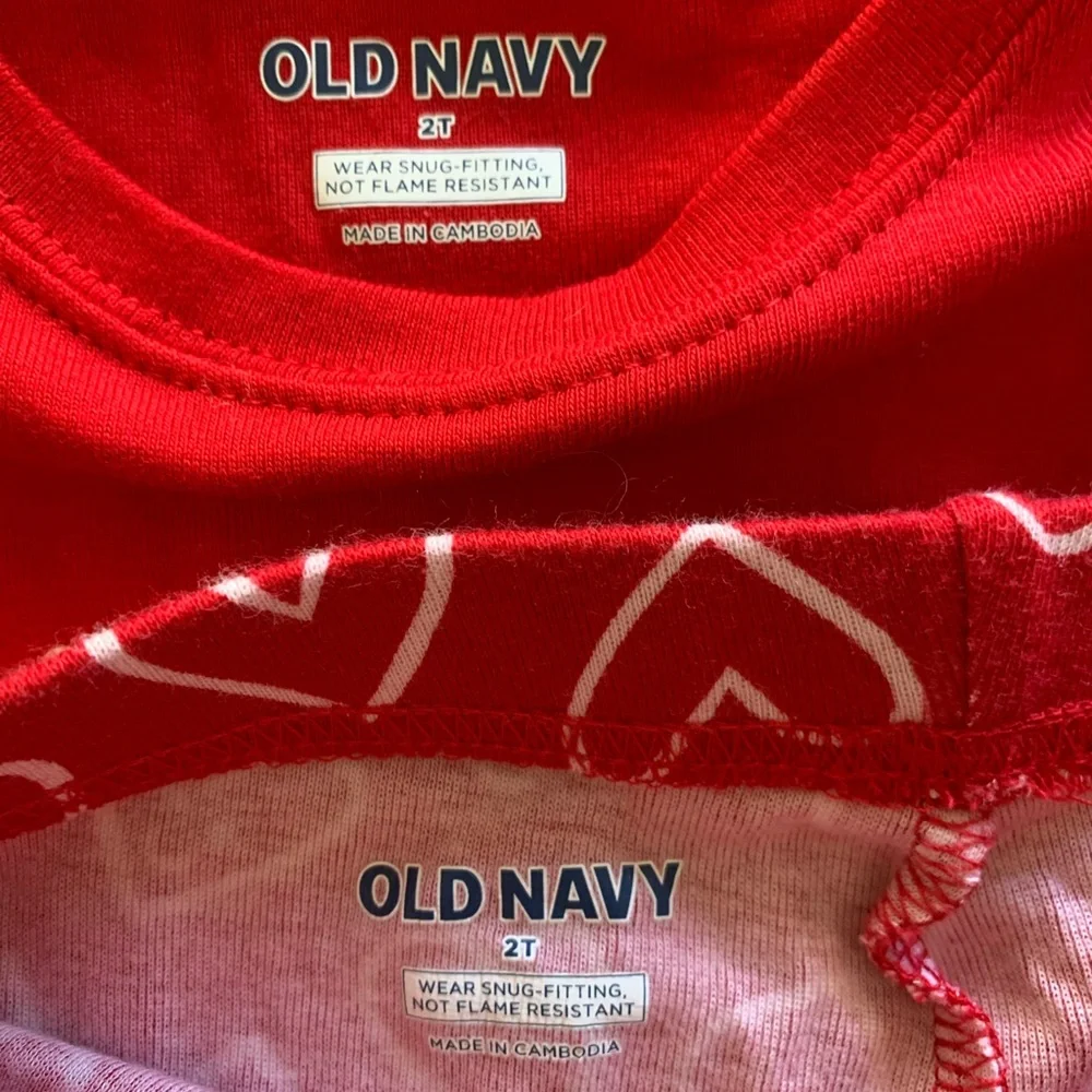 Girls Pajama Sets 4 piece Lot Size 2T Hearts Valentines Disney Minnie Old Navy